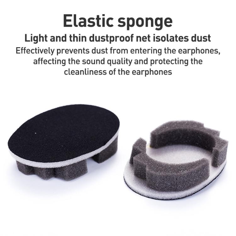 2 Pack Ice Silk Cloth Earphone Replacement Earpads Pads For Sony WH-1000XM3 - Black