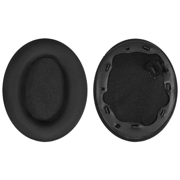 1 Pair Ice Silk Cloth Earphone Replacement Earpads Pads For Sony WH-1000XM4 - Black