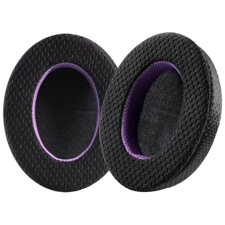 1 Pair Mesh Earphone Replacement Earpads Pads For Sony WH-1000XM4 - Black Purple