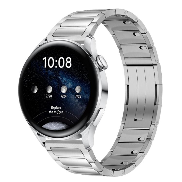 22mm Tri-beads Side-detachable Buckle Stainless Steel Watch Band