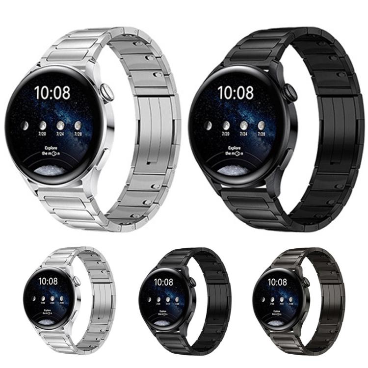 22mm Tri-beads Side-detachable Buckle Stainless Steel Watch Band