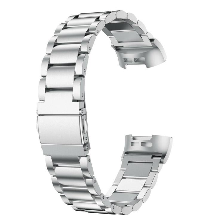 For Fitbit Charge 4 / 3 Tri-beads Flat Buckle Titanium Alloy Watch Band