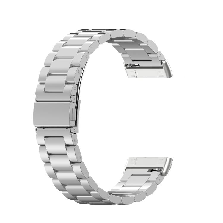 For Fitbit Versa 4 / 3 / Sense / Sense 2 Tri-beads Flat Buckle Titanium Alloy Watch Band