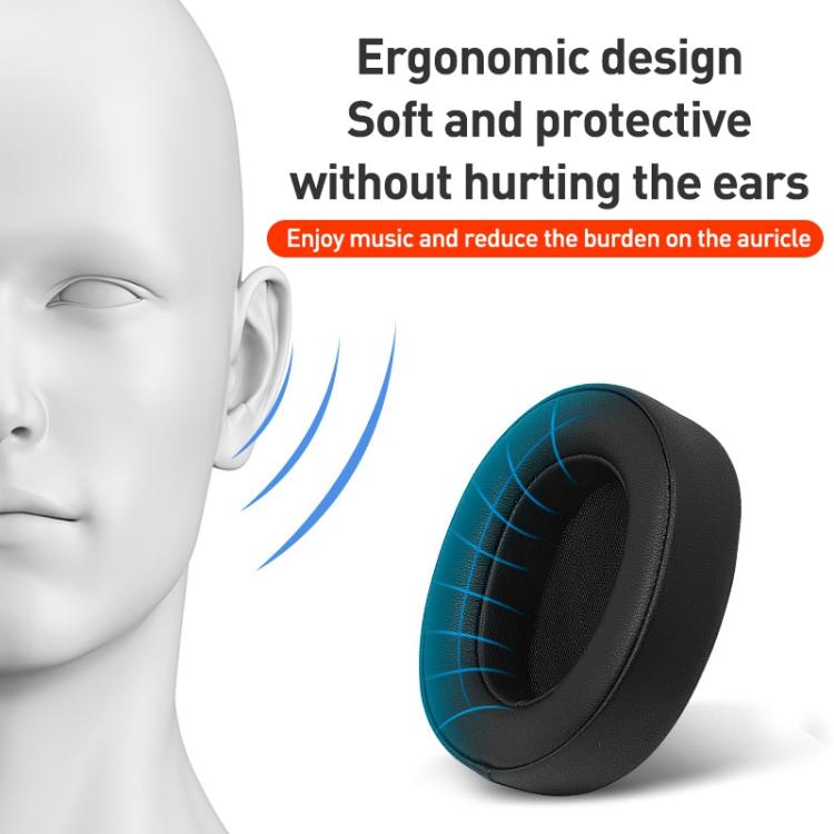 2pcs Spliced ??Skin-friendly Cotton Earphone Replacement Earpads Pads For Sony WH-1000XM5 - Black