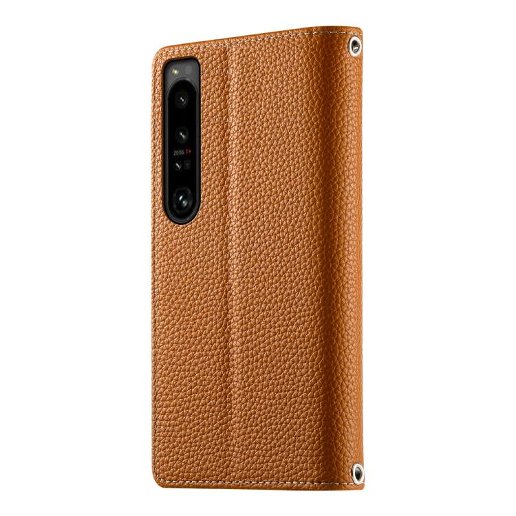 For Sony Xperia 1 IV Stitching Multi-card Zipper Wallet Leather Phone Case with Short Strap