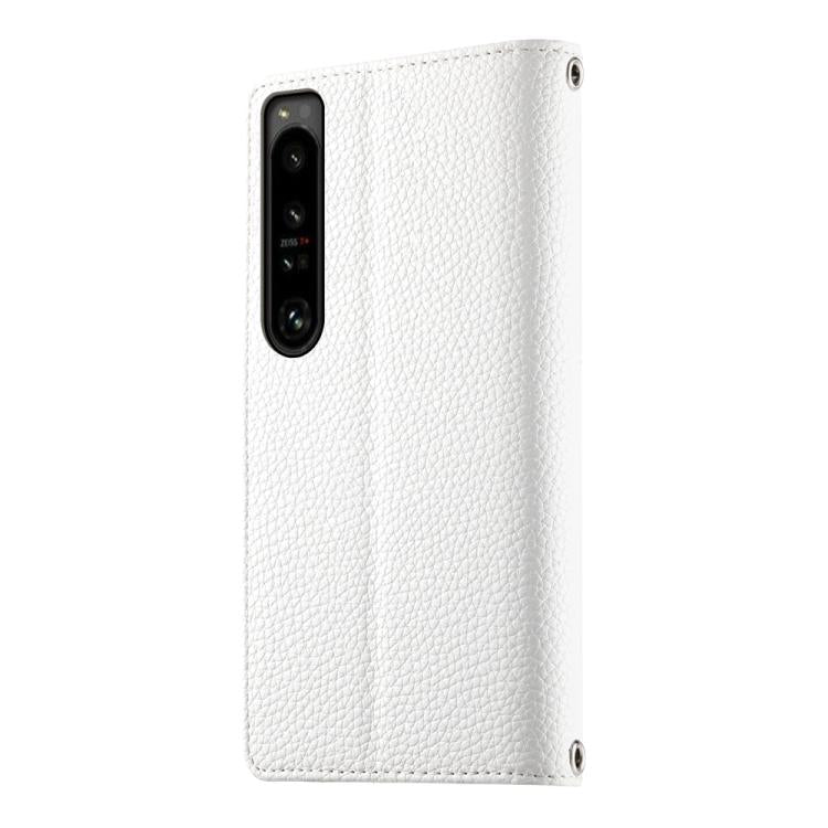 For Sony Xperia 1 IV Stitching Multi-card Zipper Wallet Leather Phone Case with Short Strap