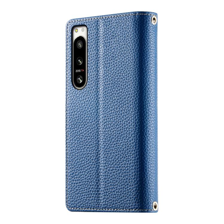 For Sony Xperia 5 IV Stitching Multi-card Zipper Wallet Leather Phone Case with Short Strap