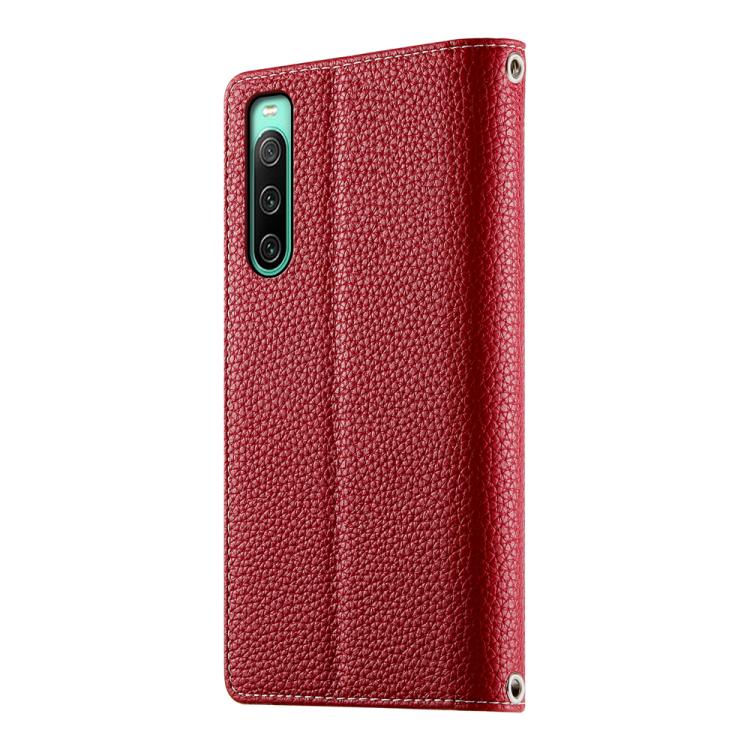 For Sony Xperia 10 IV Stitching Multi-card Zipper Wallet Leather Phone Case with Short Strap