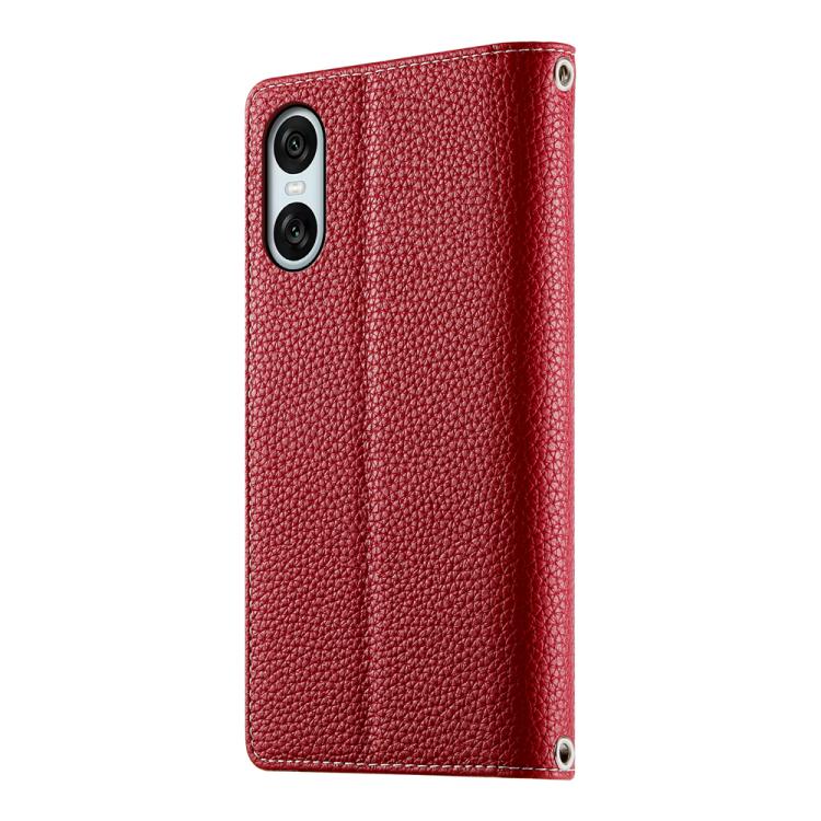 For Sony Xperia 10 VI Stitching Multi-card Zipper Wallet Leather Phone Case with Short Strap