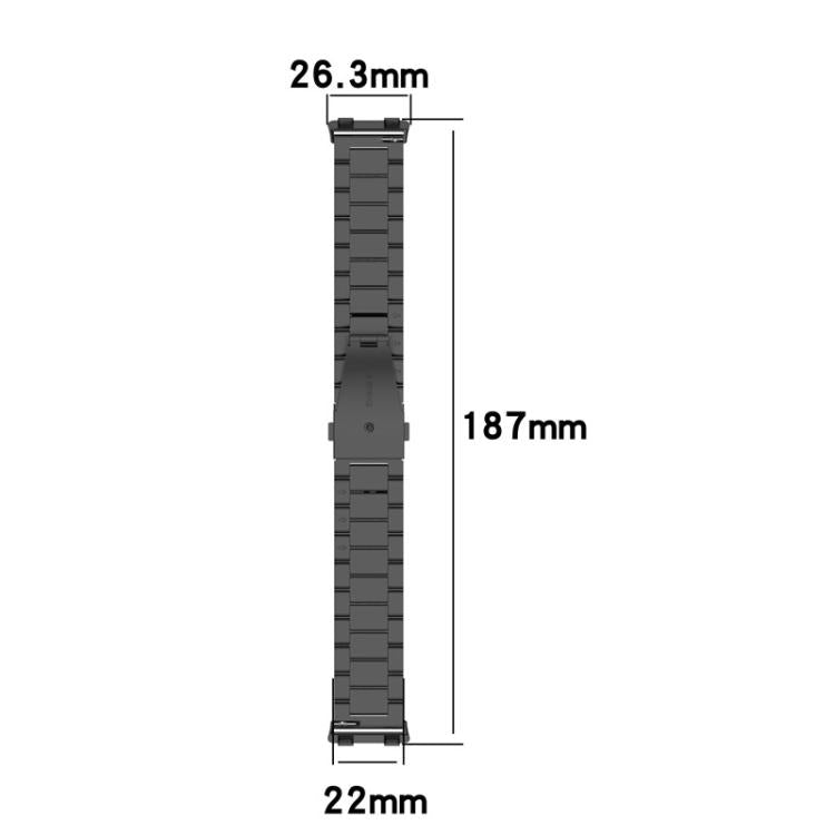 For OPPO Watch 2 46mm Tri-beads Flat Buckle Titanium Alloy Watch Band