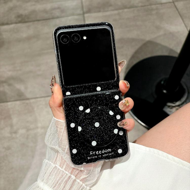 For Motorola Razr 60 Glitter Powder Dots Pattern Phone Case with Holder