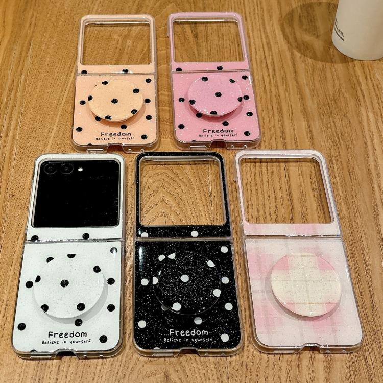 For Motorola Razr 60 Glitter Powder Dots Pattern Phone Case with Holder