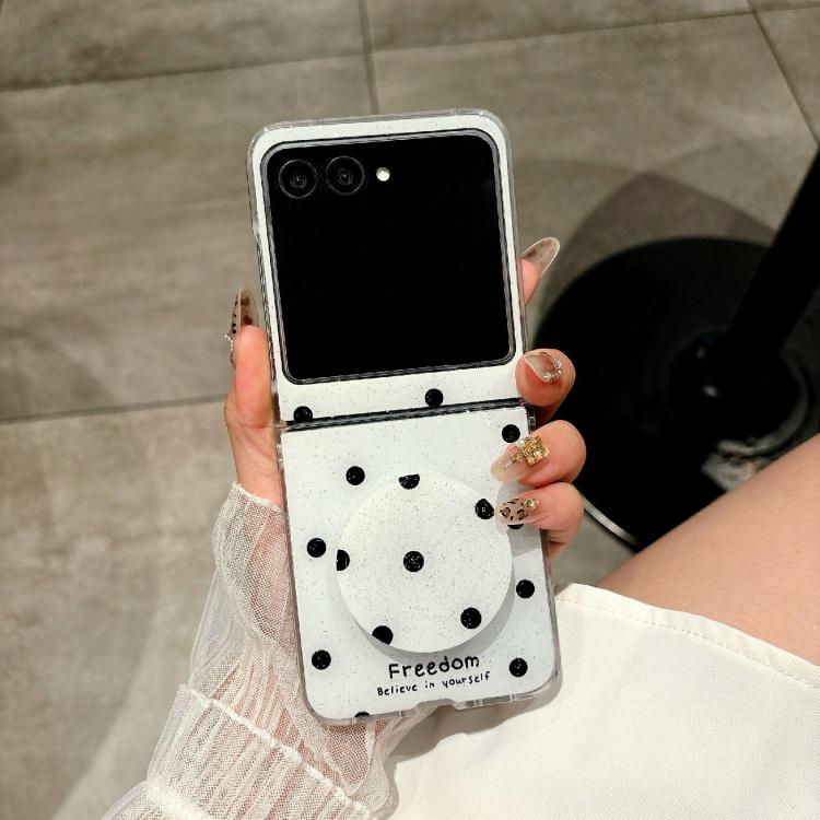 For Motorola Razr 60 Glitter Powder Dots Pattern Phone Case with Holder