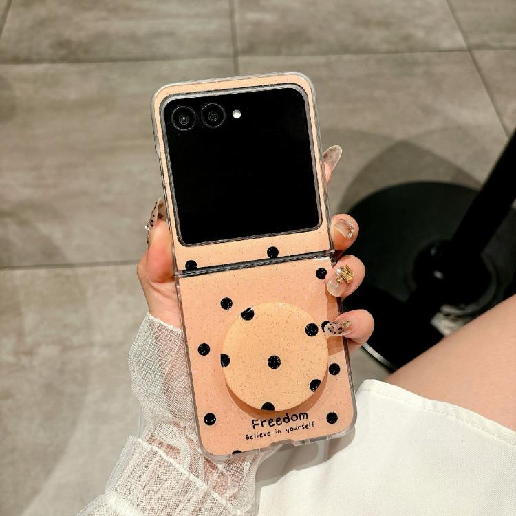 For Motorola Razr 60 Glitter Powder Dots Pattern Phone Case with Holder