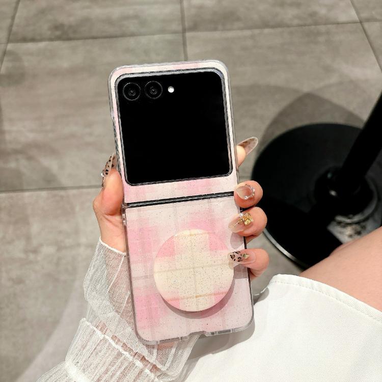 For Motorola Razr 60 Glitter Powder Dots Pattern Phone Case with Holder
