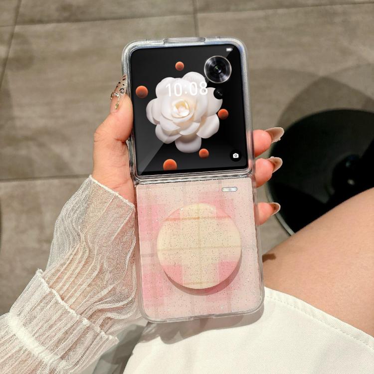 For Honor Magic V Flip Glitter Powder Dots Pattern Phone Case with Holder