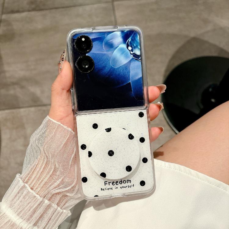 For Xiaomi Mix Flip Glitter Powder Dots Pattern Phone Case with Holder