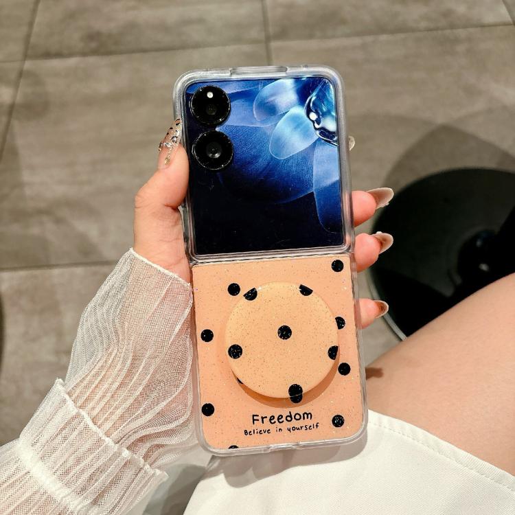 For Xiaomi Mix Flip Glitter Powder Dots Pattern Phone Case with Holder