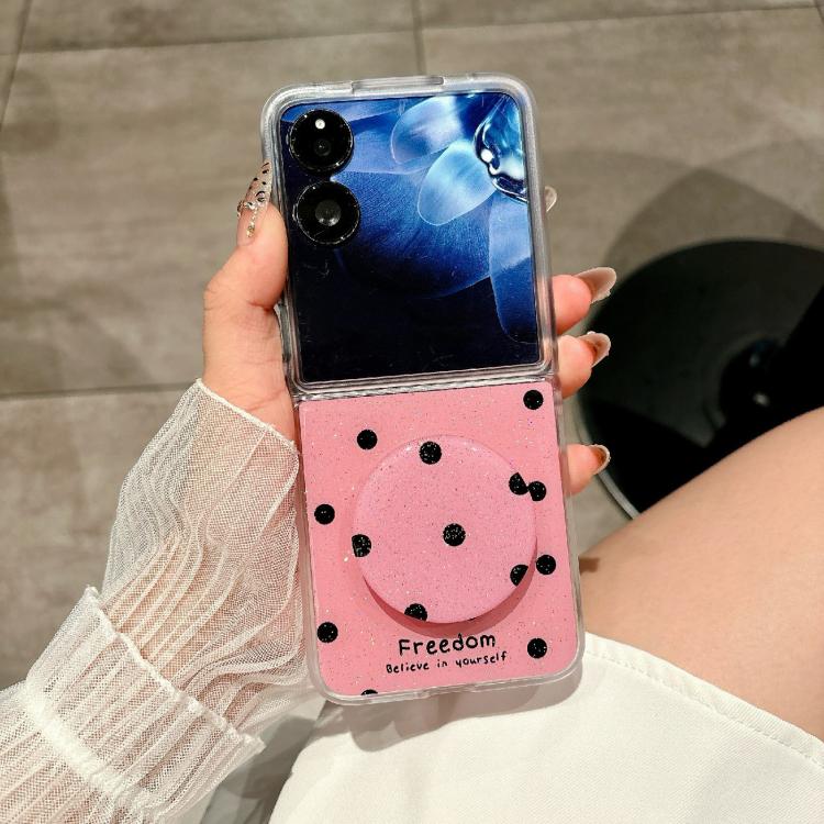 For Xiaomi Mix Flip Glitter Powder Dots Pattern Phone Case with Holder