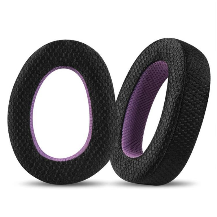 2pcs Snap-on Replacement Earpads For Sennheiser GSP500 / GSP550 / GSP600 / GSP670 / EPOS H6 Pro / GSP601 / GSP602, Material:Weaving Mesh - Black Purple
