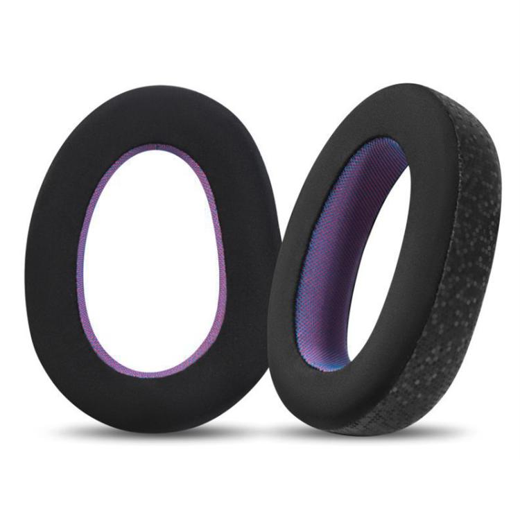 2pcs Snap-on Replacement Earpads For Sennheiser GSP500 / GSP550 / GSP600 / GSP670 / EPOS H6 Pro / GSP601 / GSP602, Material:Ice Feeling Leather - Black Purple