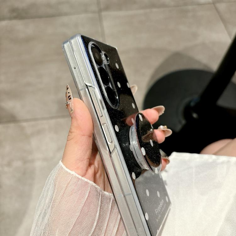 For Samsung Galaxy Z Fold5 Glitter Powder Dots Pattern Phone Case with Holder