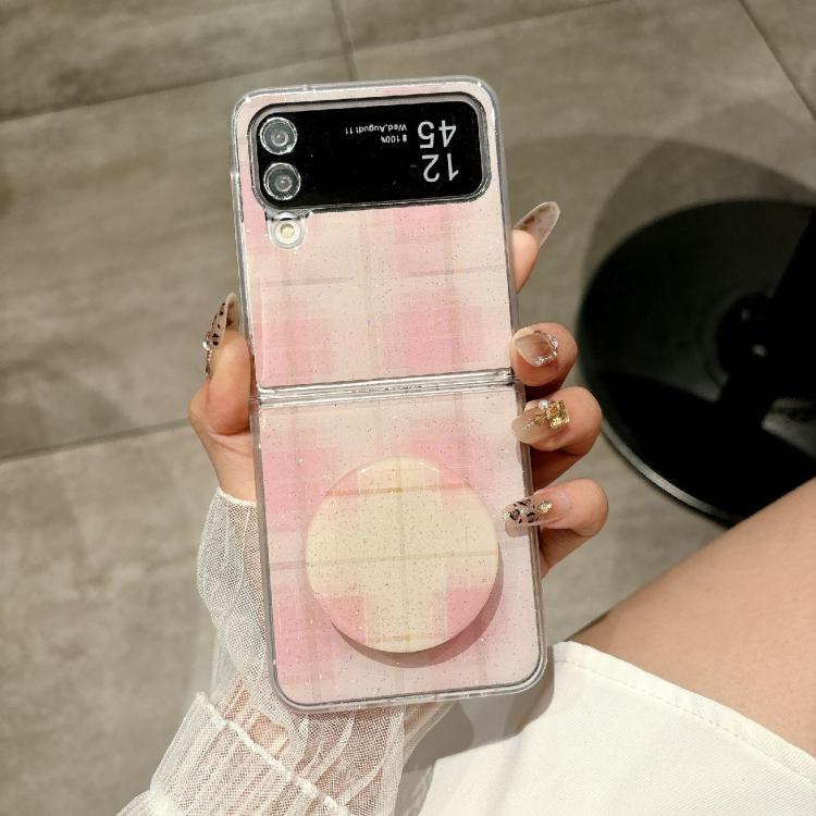 For Samsung Galaxy Z Flip3 5G Glitter Powder Dots Pattern Phone Case with Holder