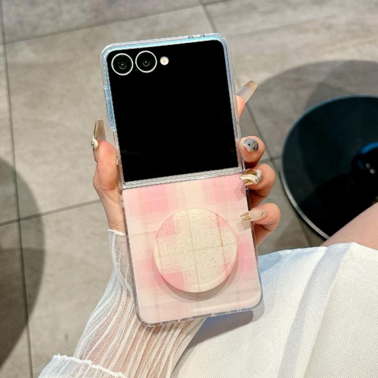 For Samsung Galaxy Z Flip7 5G Glitter Powder Dots Pattern Phone Case with Holder