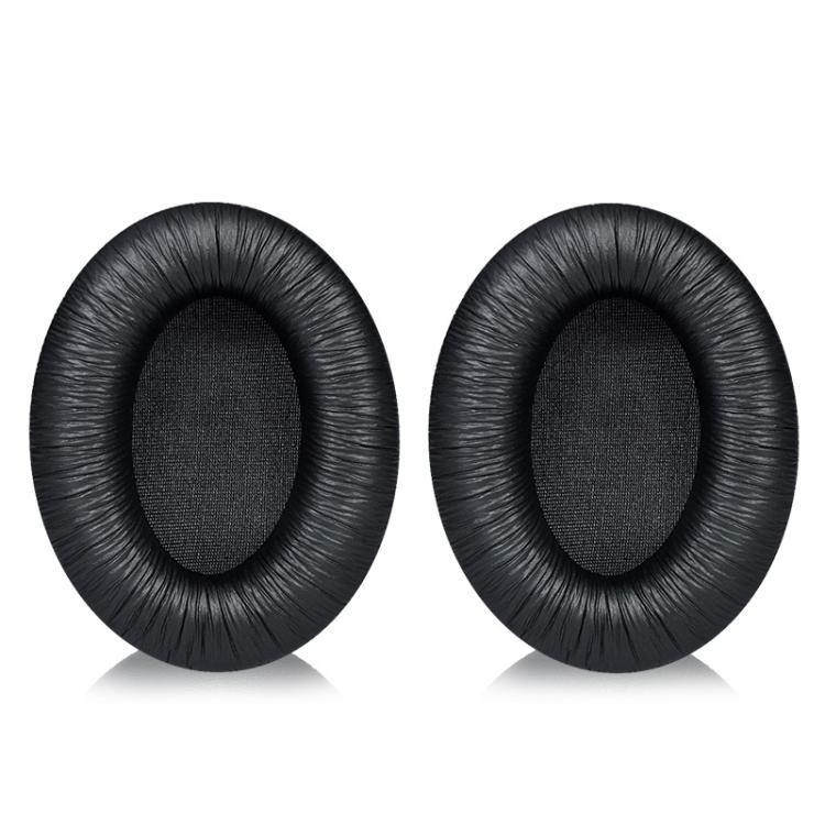 2pcs Snap-on Replacement Earpads For Sennheiser HD201 / HD201S / HD180 / HD418 / HD419 / HD421 / HD428 / HD429 / HD438 / HD439 / HD448 / HD450, Material:Frog Leather - Black