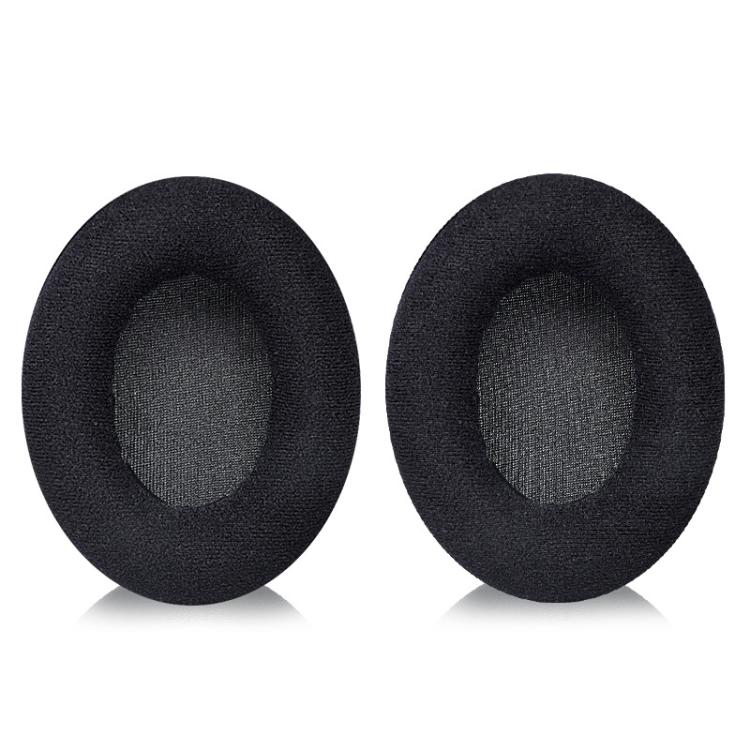 2pcs Snap-on Replacement Earpads For Sennheiser HD201 / HD201S / HD180 / HD418 / HD419 / HD421 / HD428 / HD429 / HD438 / HD439 / HD448 / HD450, Material:Flannel - Black