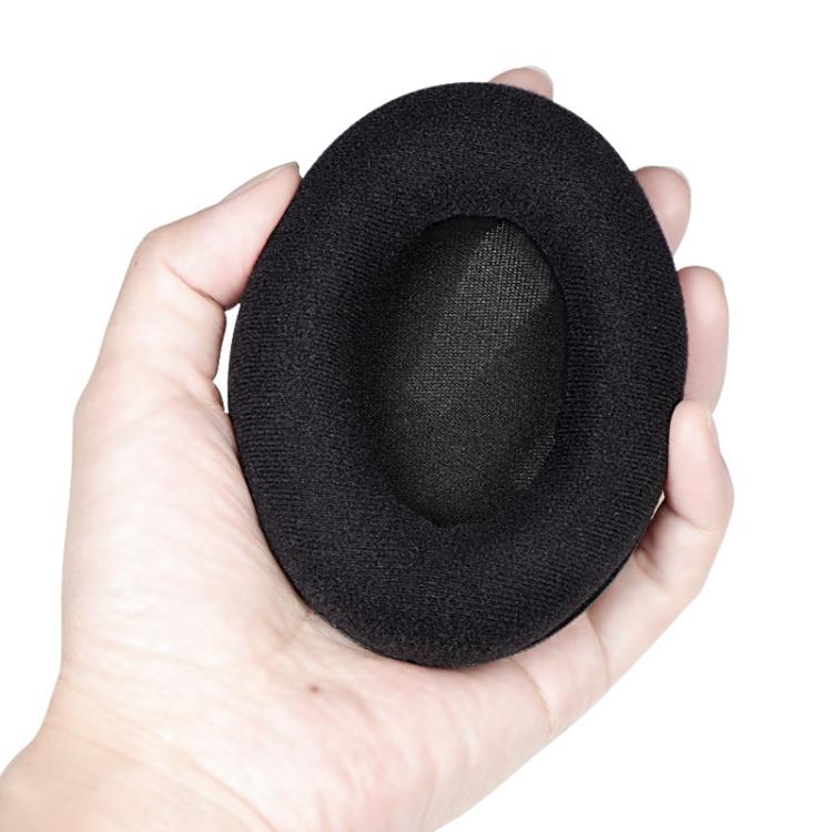 2pcs Snap-on Replacement Earpads For Sennheiser HD201 / HD201S / HD180 / HD418 / HD419 / HD421 / HD428 / HD429 / HD438 / HD439 / HD448 / HD450, Material:Frog Leather - Black