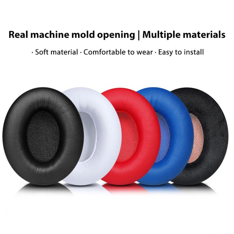 2pcs Insert Replacement Earpads For Sennheiser Momentum On-Ear 1 / On-Ear 2 / On-Ear HD1, Material:Protein Leather Black