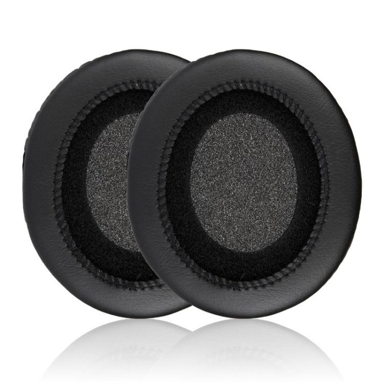 2pcs Insert Protein Leather Replacement Earpads For Sennheiser HD435 / HD415 / HD465 / HD485 - Black