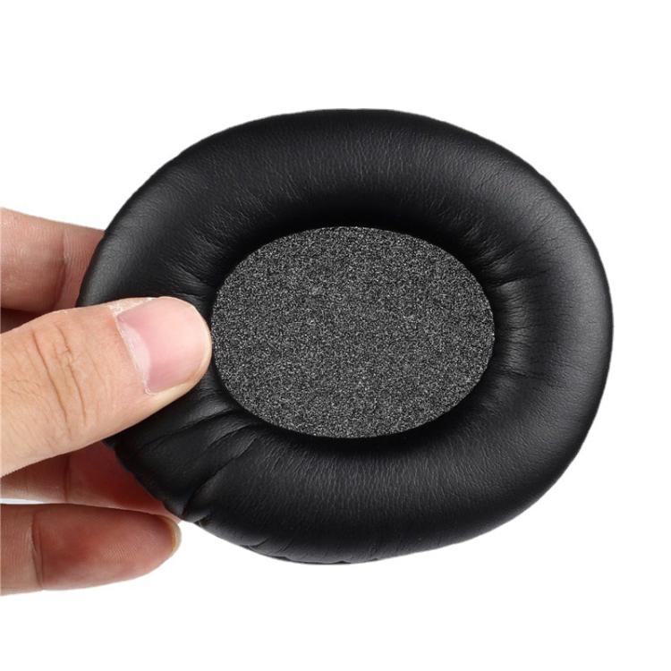 2pcs Insert Protein Leather Replacement Earpads For Sennheiser HD435 / HD415 / HD465 / HD485 - Black