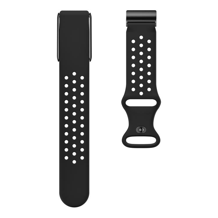 For WHOOP 4.0 Hole Style Butterfly Buckle Two Color Silicone Watch Band