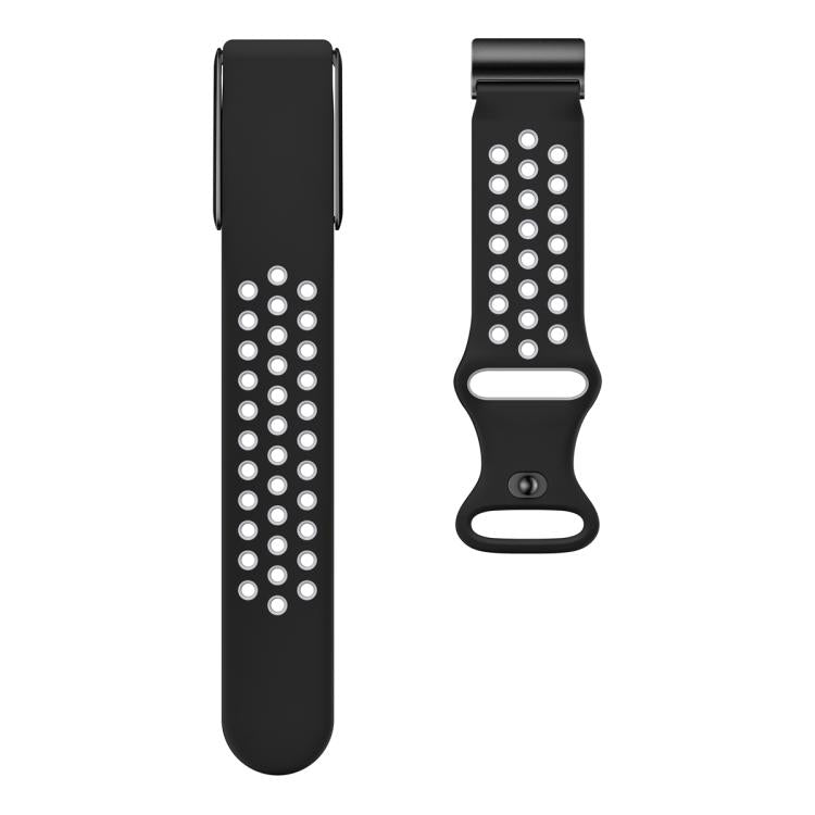 For WHOOP 4.0 Hole Style Butterfly Buckle Two Color Silicone Watch Band