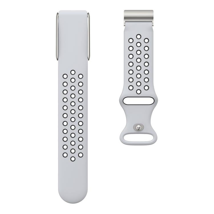 For WHOOP 4.0 Hole Style Butterfly Buckle Two Color Silicone Watch Band