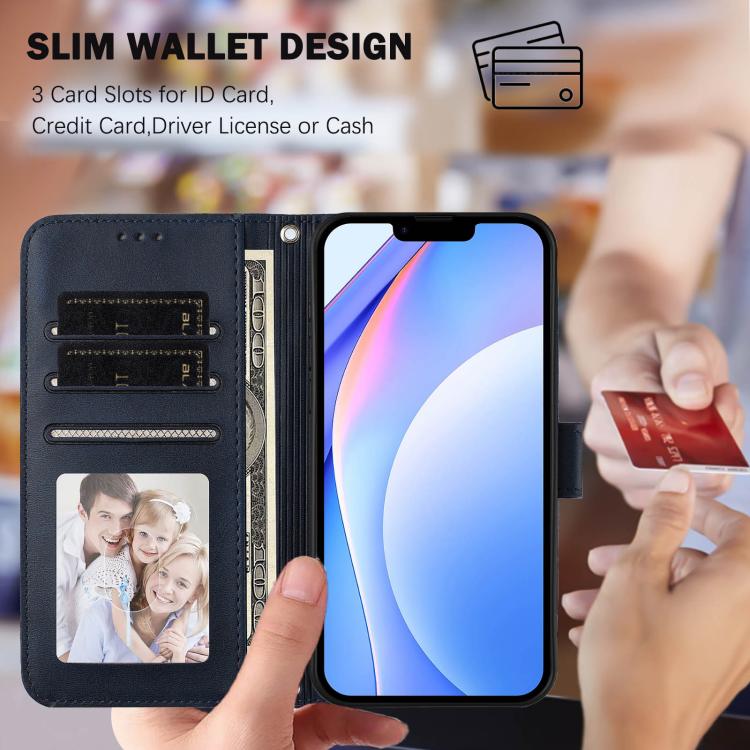 For iPhone XS Max Litter Panda Embossing RFID Leather Phone Case with Lanyard