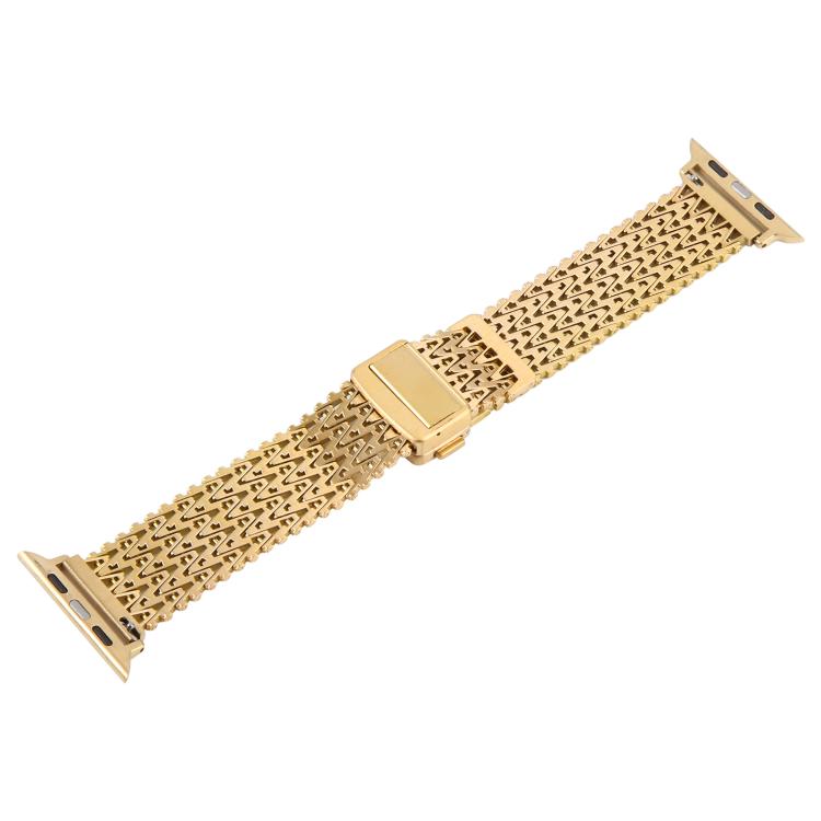 For Apple Watch 46mm / 49mm / 45mm / 44mm Magnetic Snap Clasp Steel Mesh Metal Watch Band