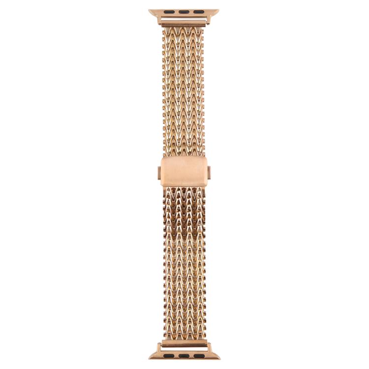 For Apple Watch 46mm / 49mm / 45mm / 44mm Magnetic Snap Clasp Steel Mesh Metal Watch Band