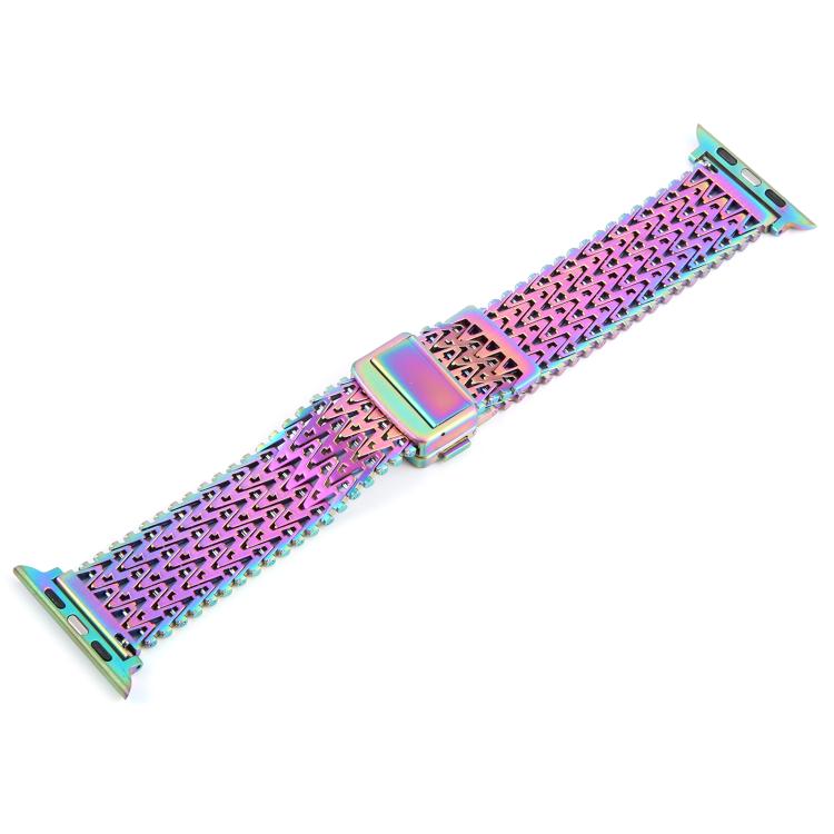 For Apple Watch 46mm / 49mm / 45mm / 44mm Magnetic Snap Clasp Steel Mesh Metal Watch Band