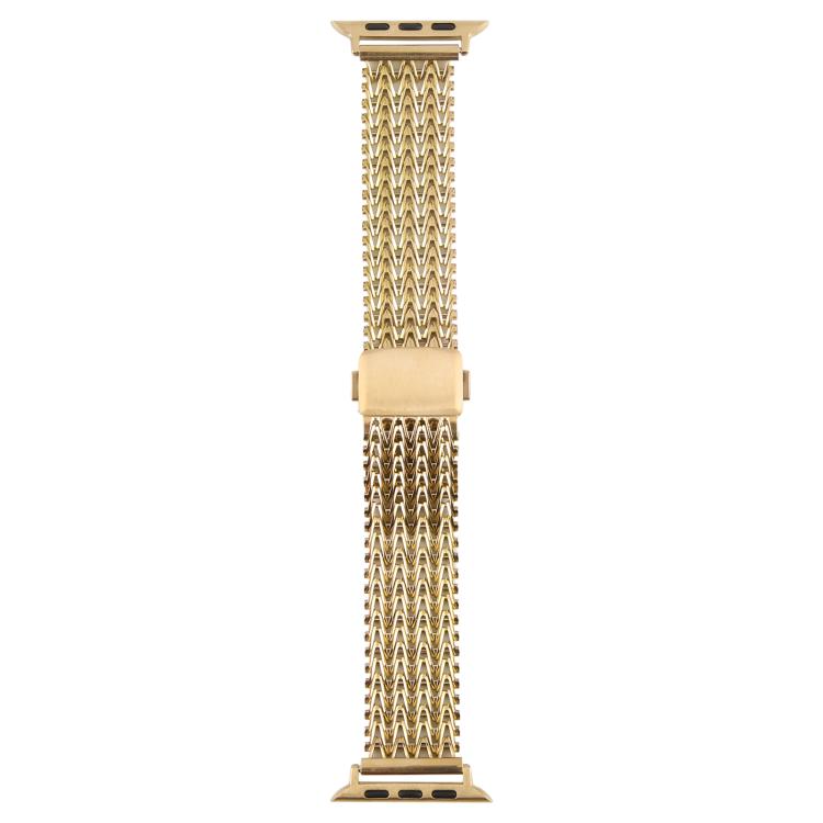 For Apple Watch 42mm / 41mm / 40mm / 38mm Magnetic Snap Clasp Steel Mesh Metal Watch Band