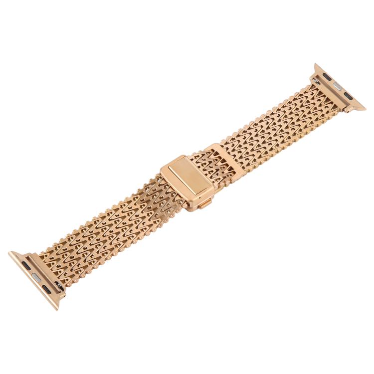 For Apple Watch 42mm / 41mm / 40mm / 38mm Magnetic Snap Clasp Steel Mesh Metal Watch Band
