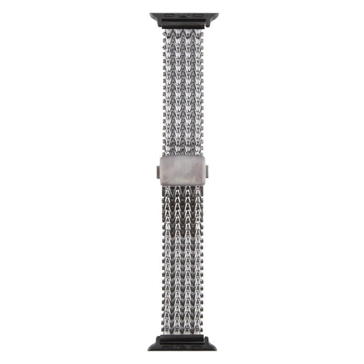 For Apple Watch 42mm / 41mm / 40mm / 38mm Magnetic Snap Clasp Steel Mesh Metal Watch Band