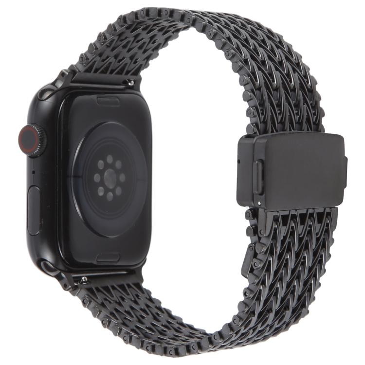 For Apple Watch 42mm / 41mm / 40mm / 38mm Magnetic Snap Clasp Steel Mesh Metal Watch Band