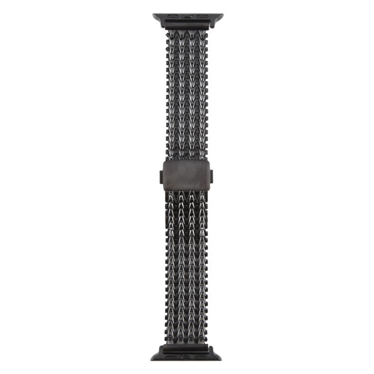 For Apple Watch 42mm / 41mm / 40mm / 38mm Magnetic Snap Clasp Steel Mesh Metal Watch Band