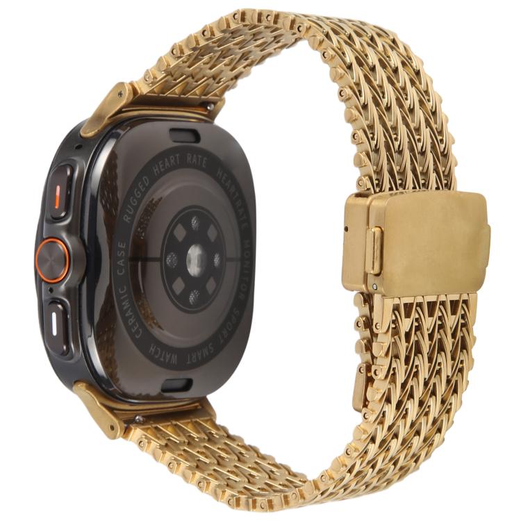 For Samsung Galaxy Watch Ultra 47mm / Ultra 2025 Magnetic Snap Clasp Steel Mesh Metal Watch Band