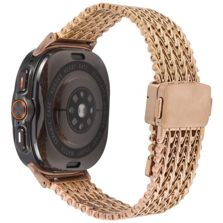 For Samsung Galaxy Watch Ultra 47mm / Ultra 2025 Magnetic Snap Clasp Steel Mesh Metal Watch Band