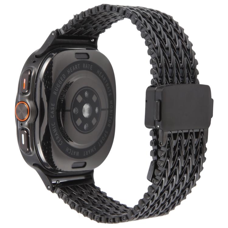 For Samsung Galaxy Watch Ultra 47mm / Ultra 2025 Magnetic Snap Clasp Steel Mesh Metal Watch Band