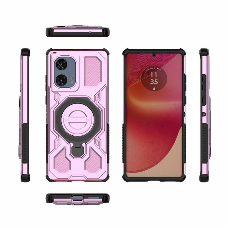 For Motorola Edge 50 Fusion 5G Global J-20 Solid Color MagSafe Magnetic TPU+PC Phone Case